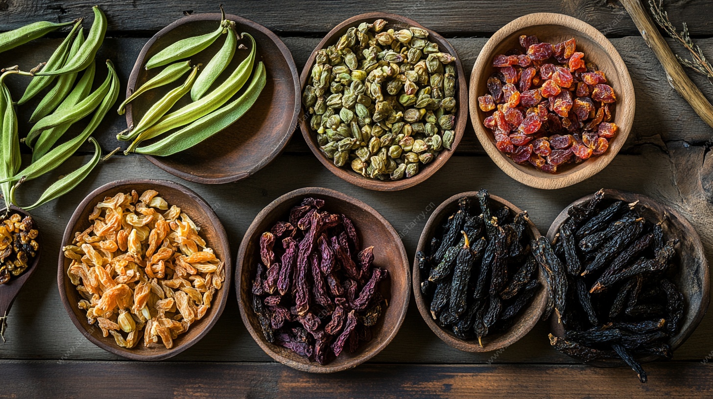 多样干鲜食材展示