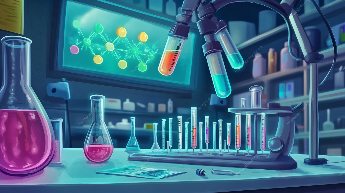 实验室中的多彩科学实验