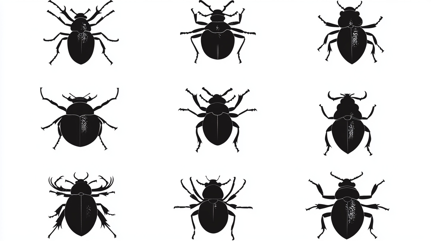 黑色甲虫图案集合