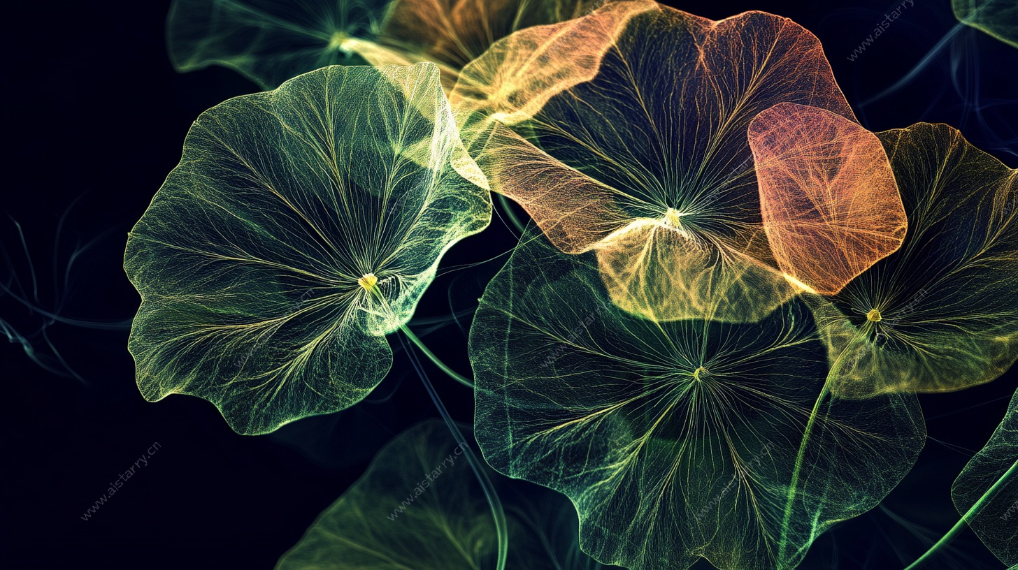 梦幻透明荷叶艺术图