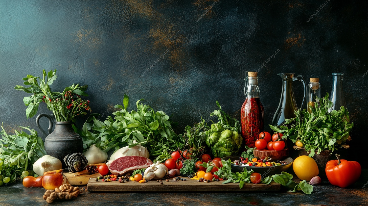 丰盛新鲜食材展示