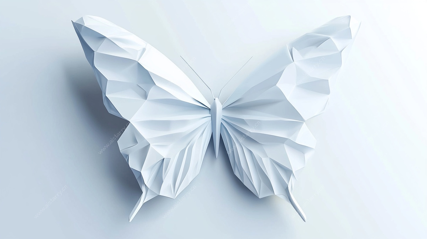 白色折纸蝴蝶