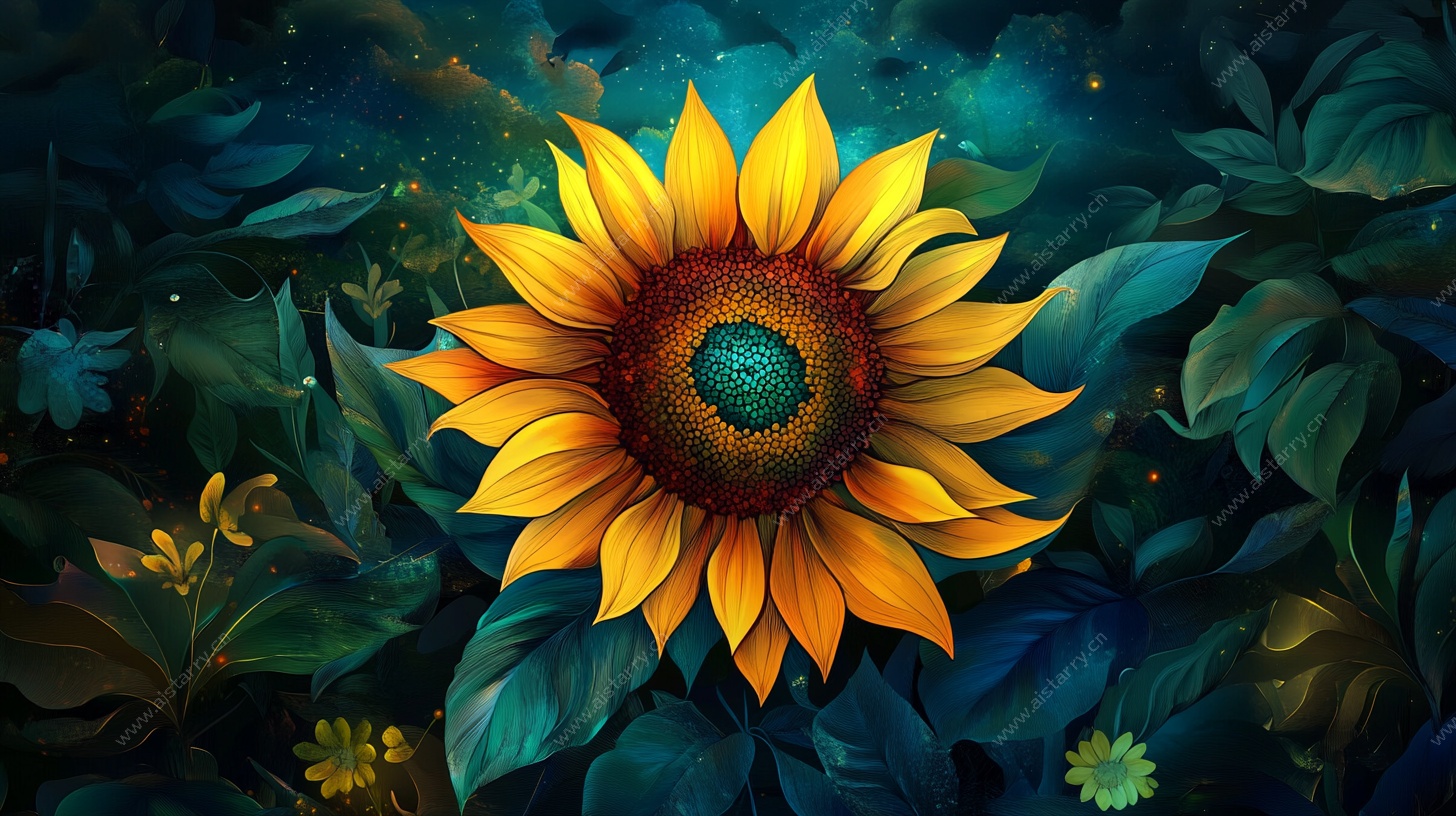 梦幻向日葵的奇幻植物世界