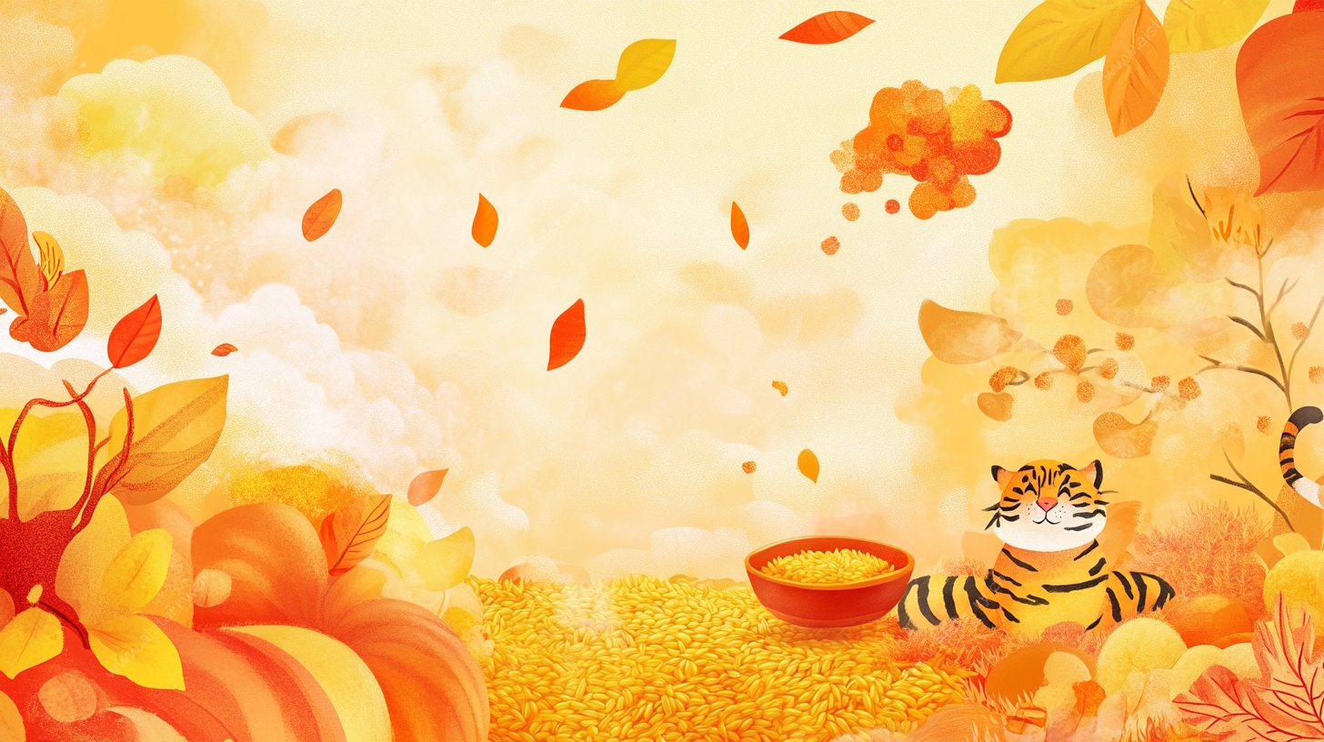 金秋虎景图