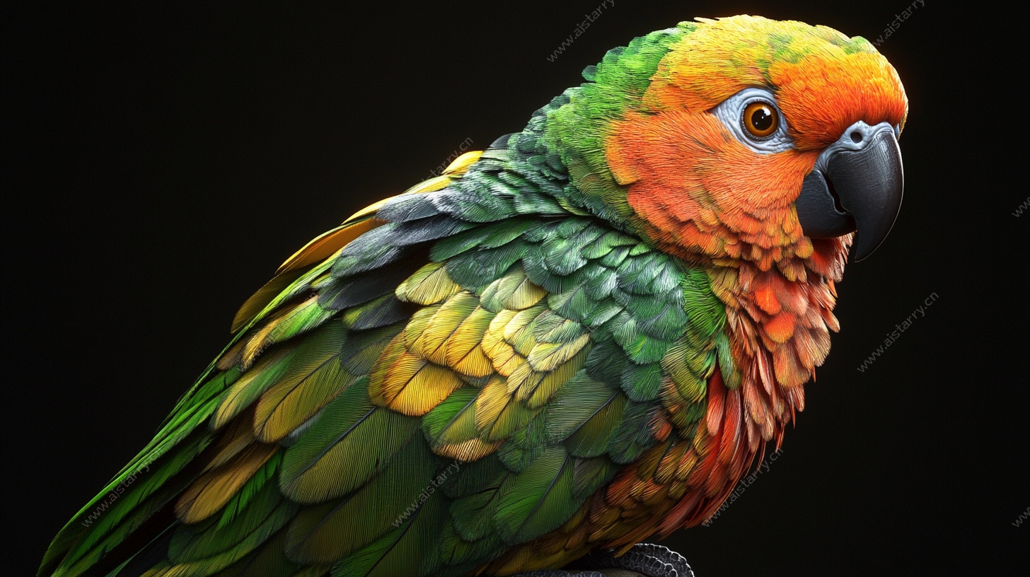 多彩鹦鹉特写