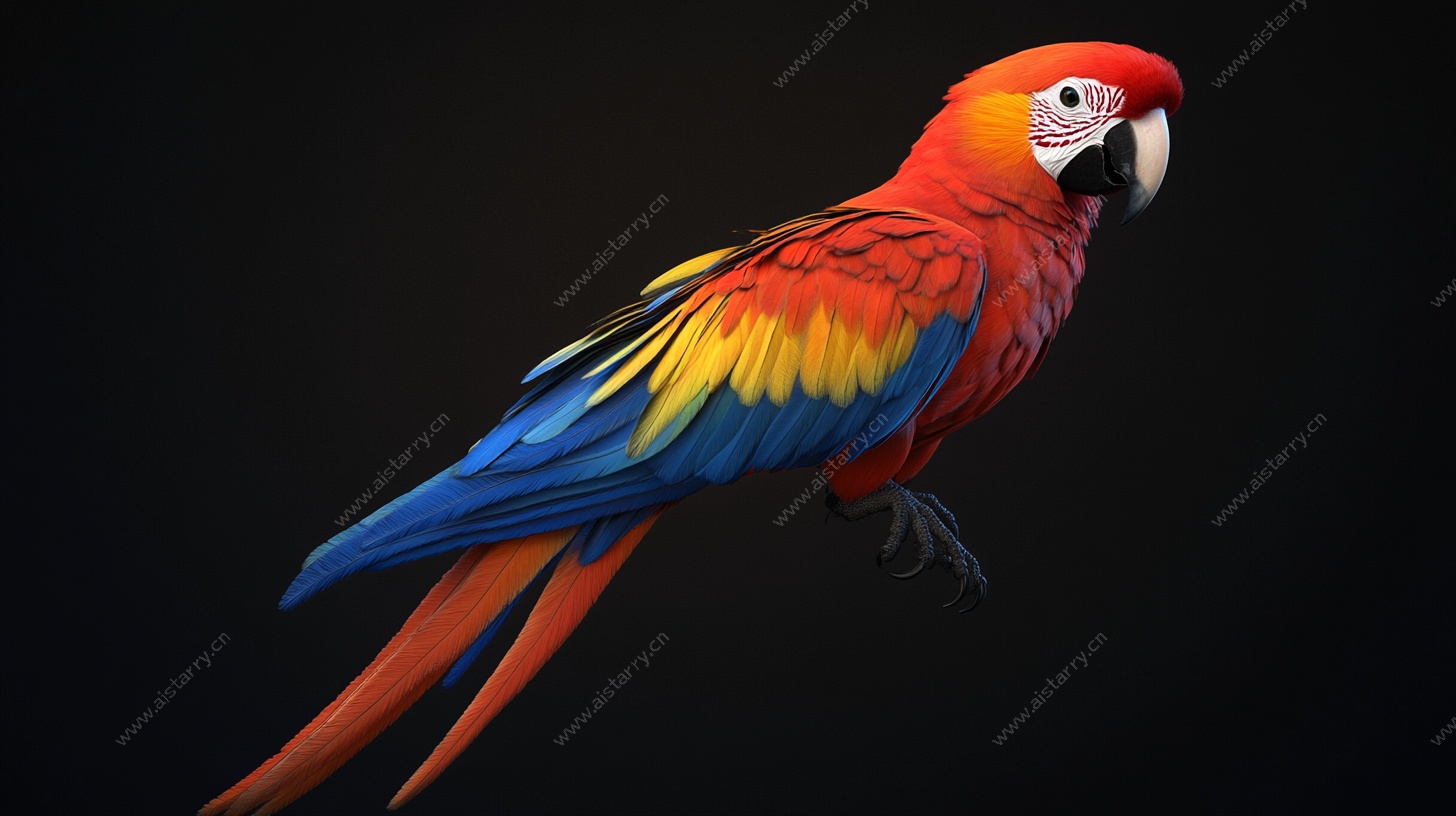 五彩斑斓鹦鹉特写