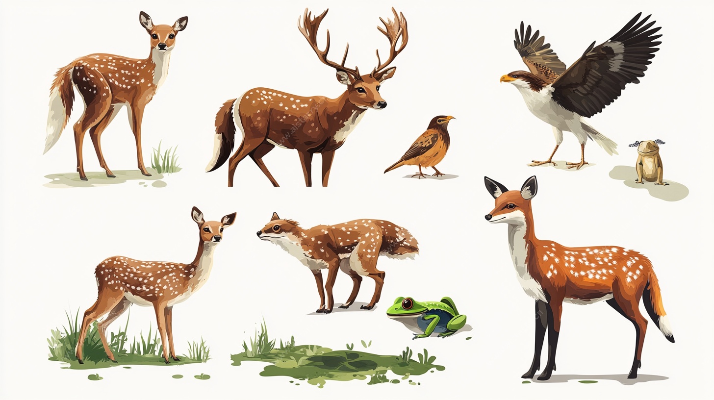 森林动物插画集合