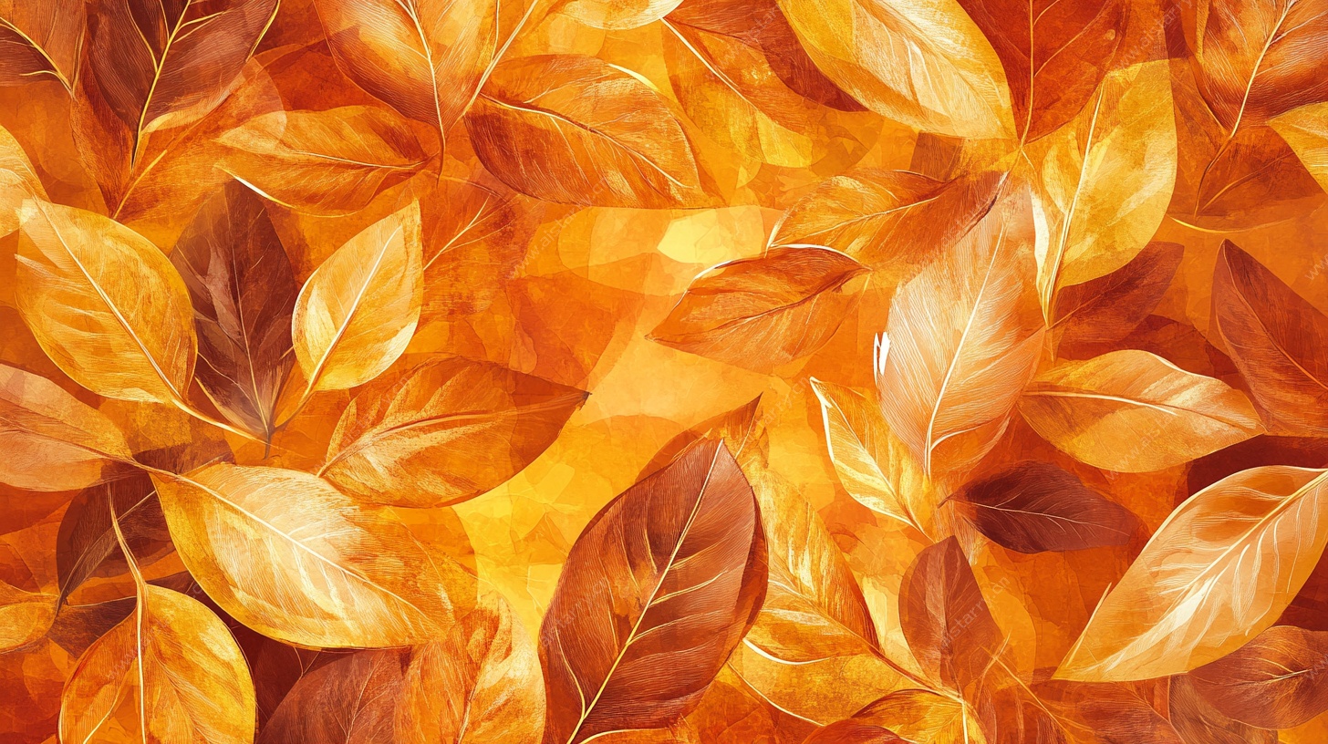 秋日斑斓树叶背景图