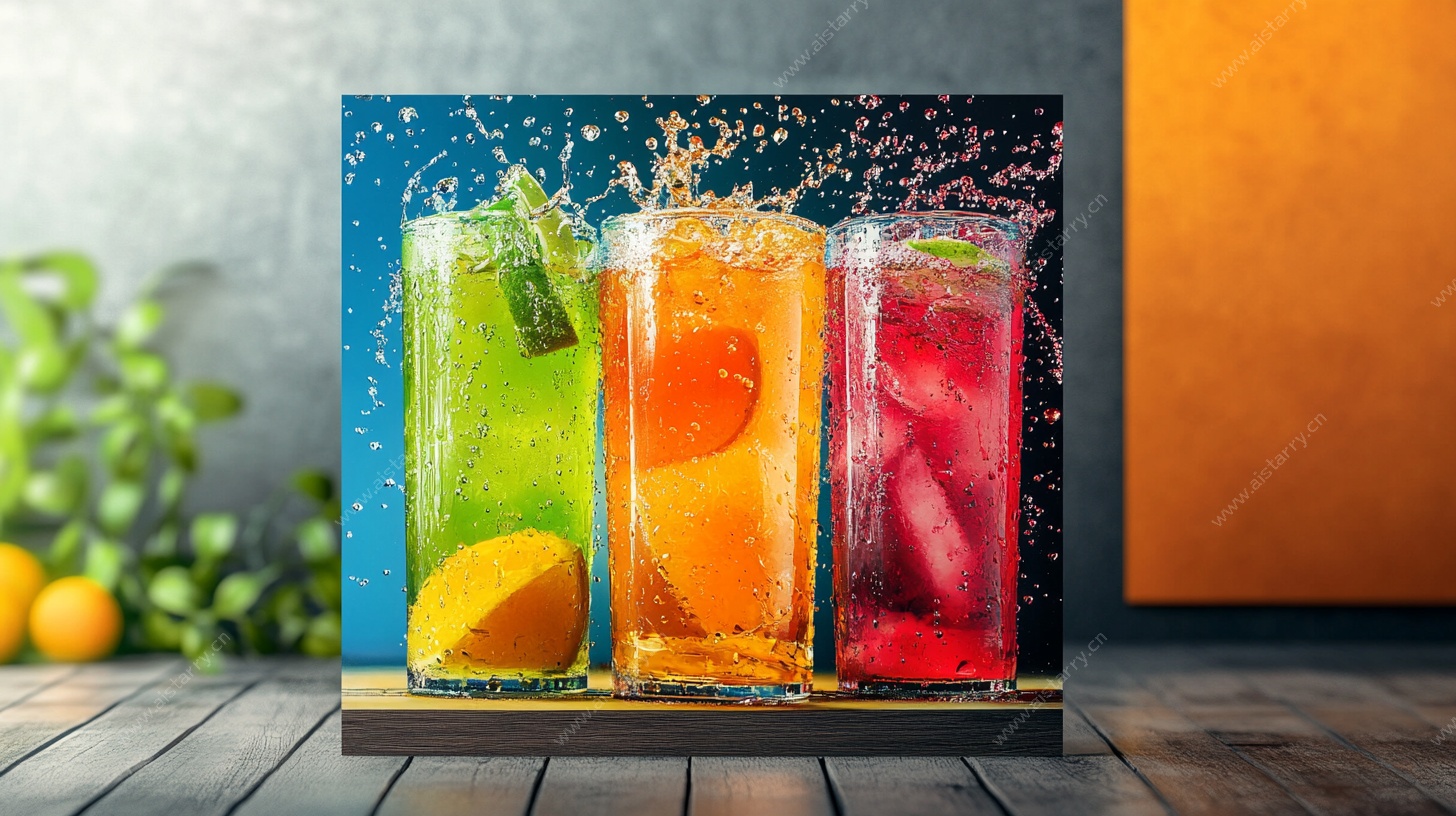 多彩夏日特调饮品展示