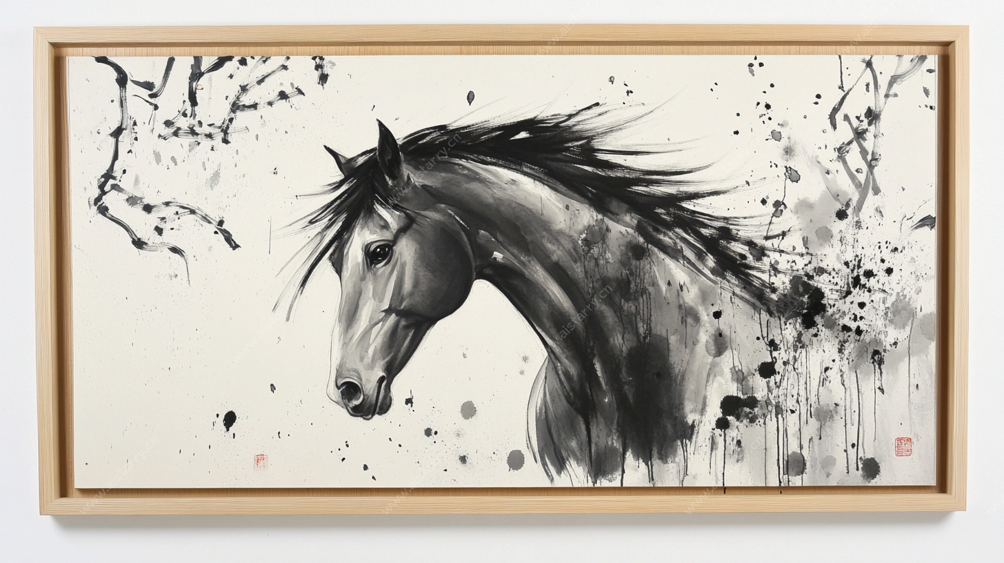 水墨骏马图