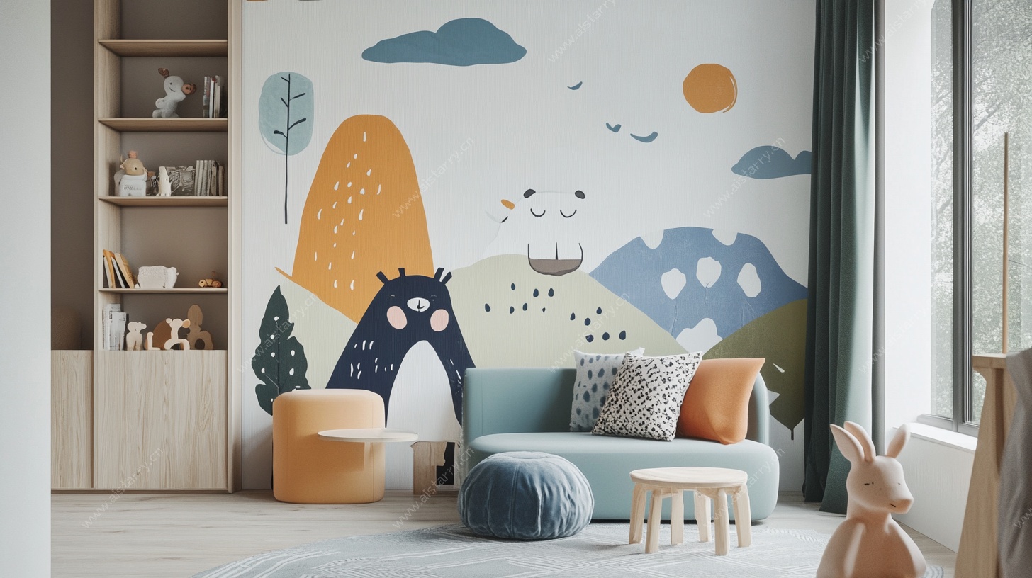 童趣梦幻儿童房墙面装饰