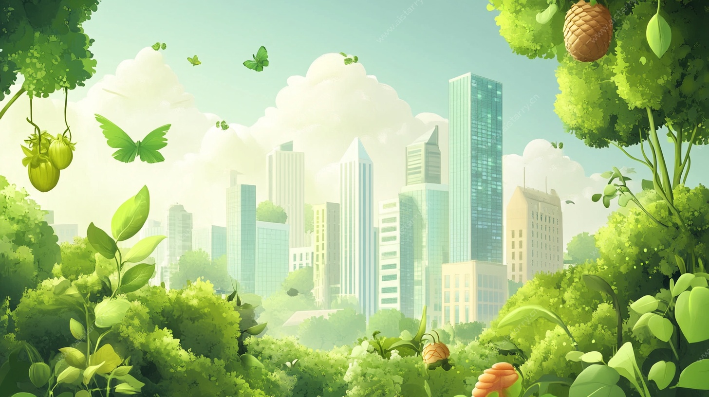 城市中的绿色自然景观