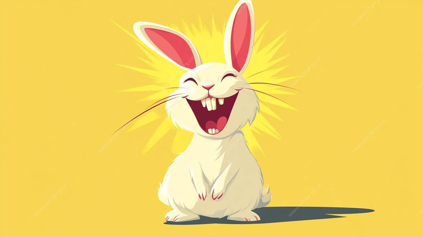 欢乐白兔形象