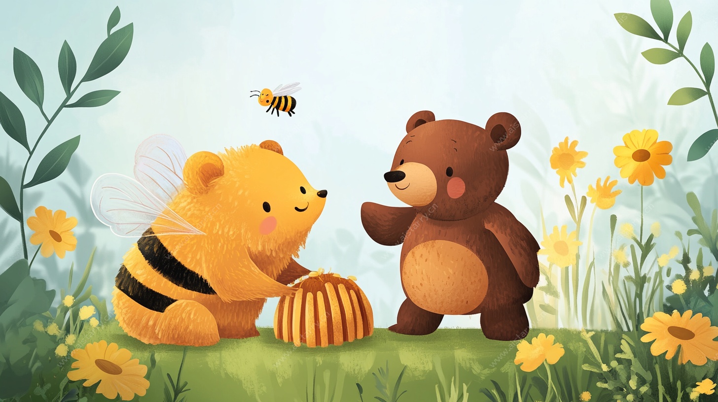 小熊与蜜蜂的蜜罐故事