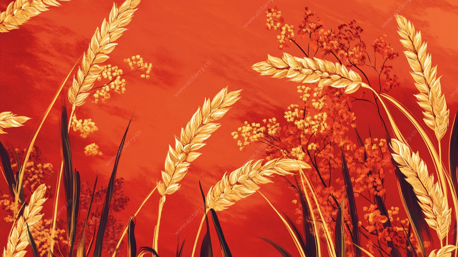 秋日麦田风光图