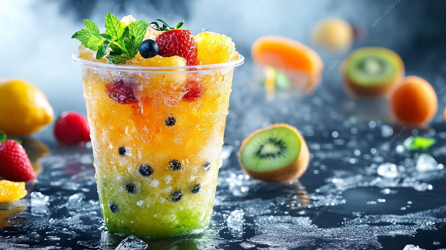 缤纷水果冰沙 美味诱人