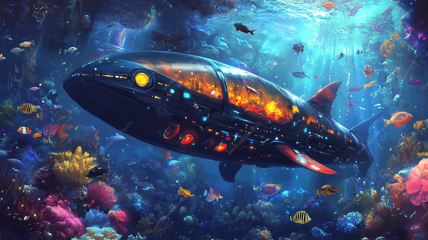 深海中的奇幻潜水艇