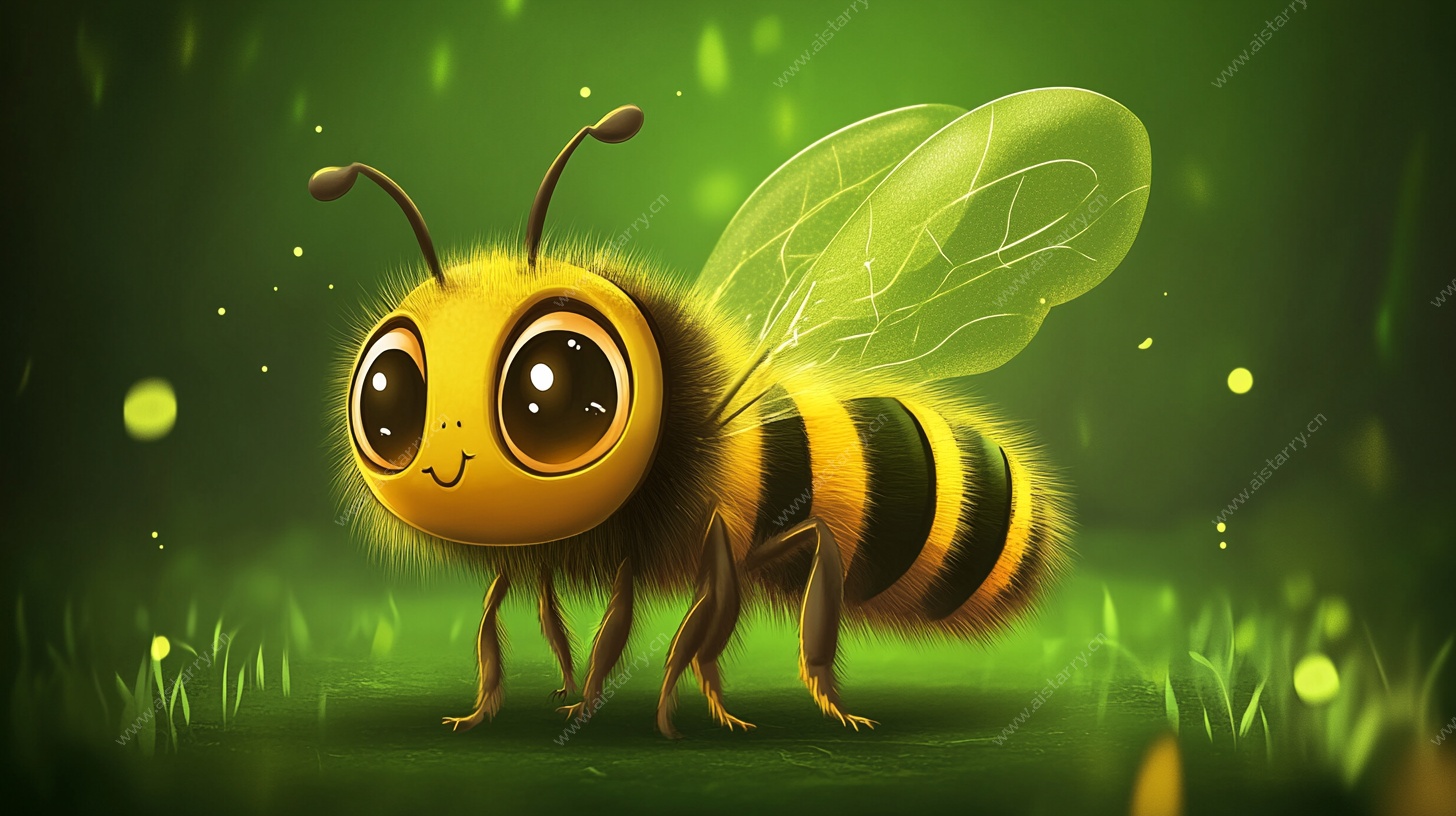 可爱小蜜蜂插画