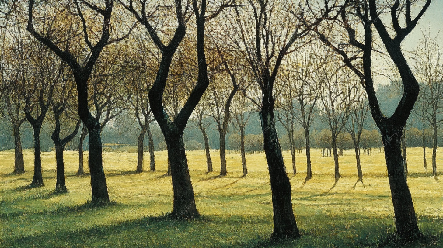 秋日树林风景图