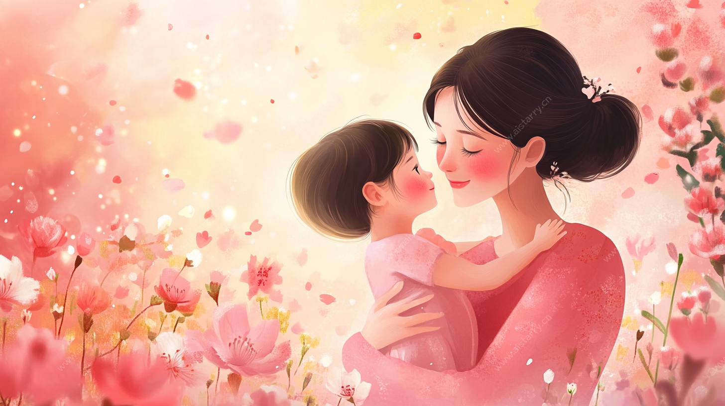 母爱如花的温馨瞬间