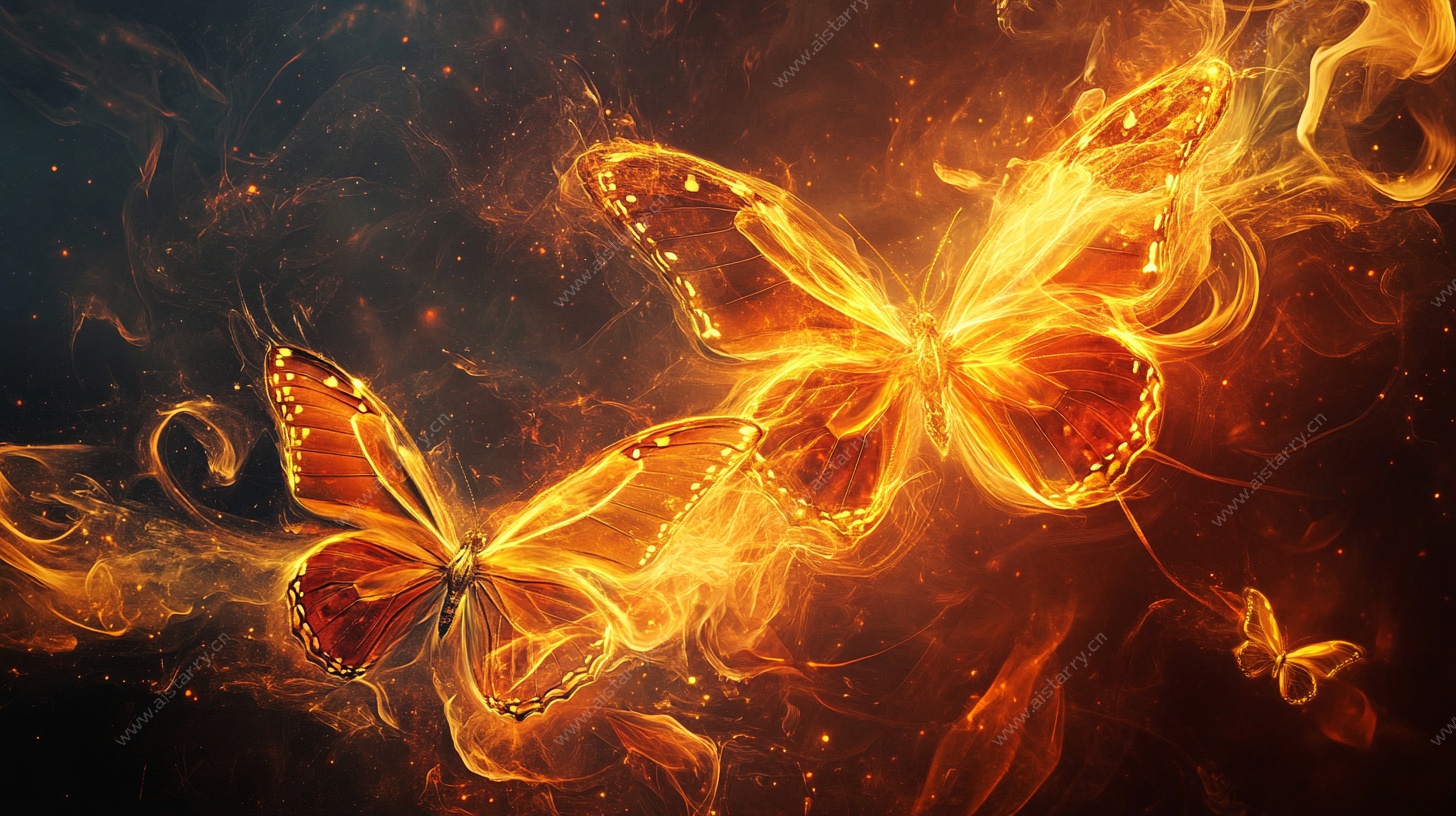 火焰蝴蝶奇幻画面