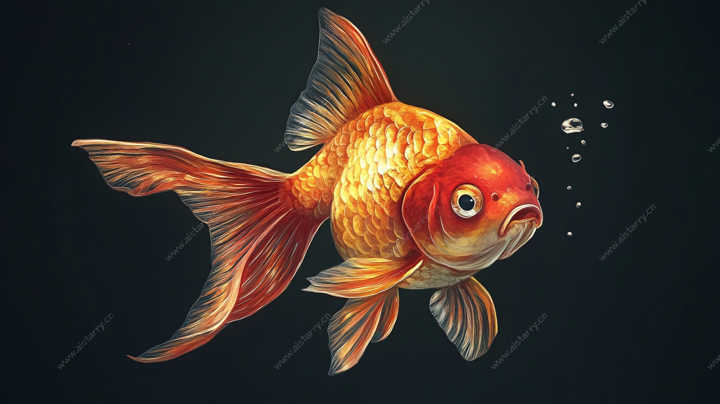 游动的金色金鱼