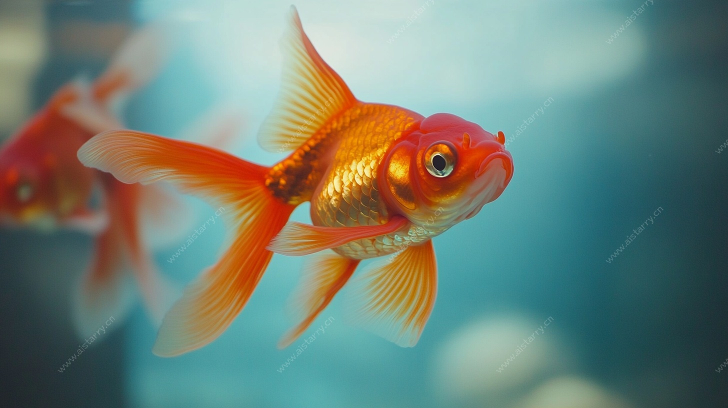 灵动金鱼水中游