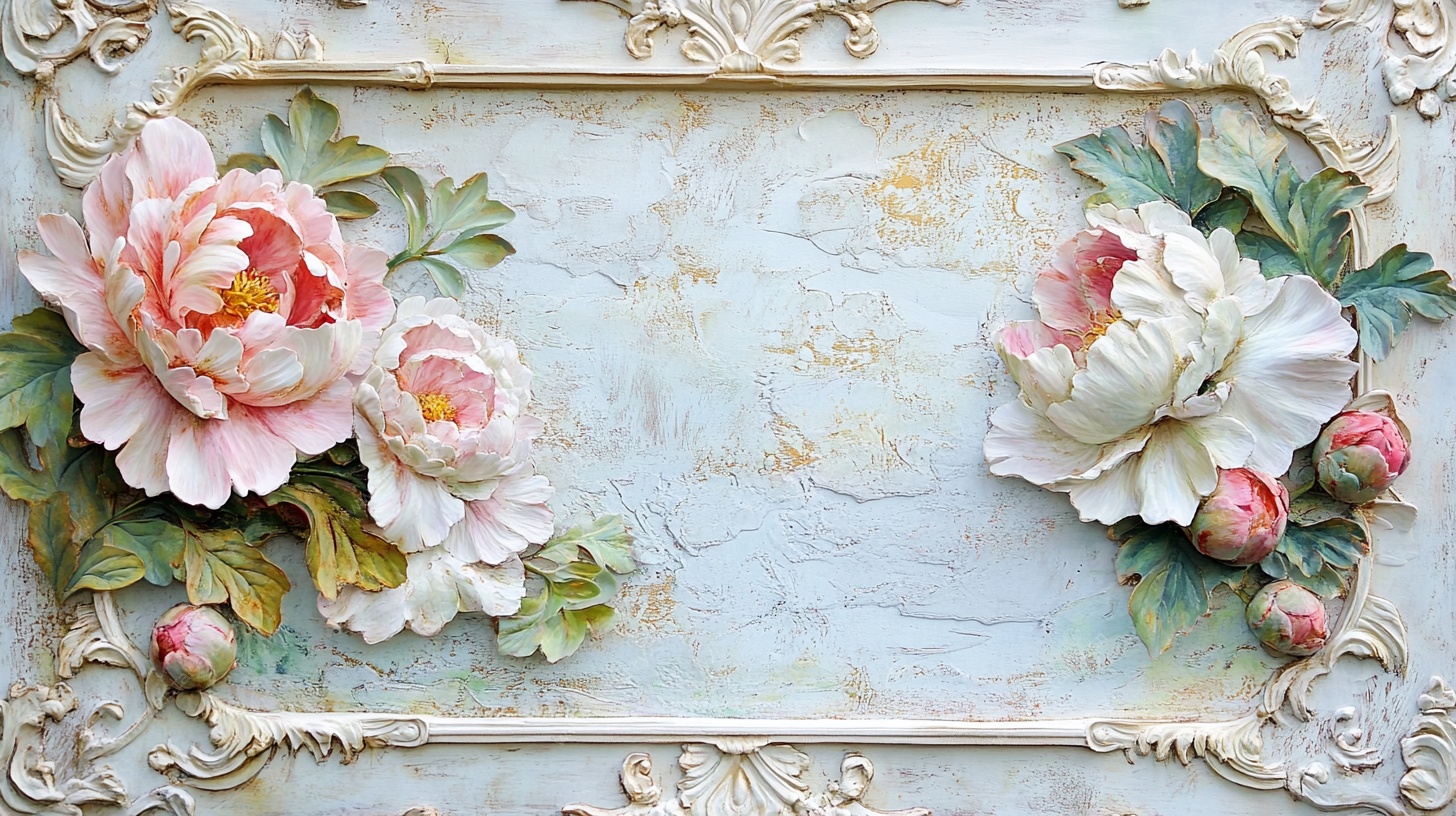 欧式浮雕花卉装饰画