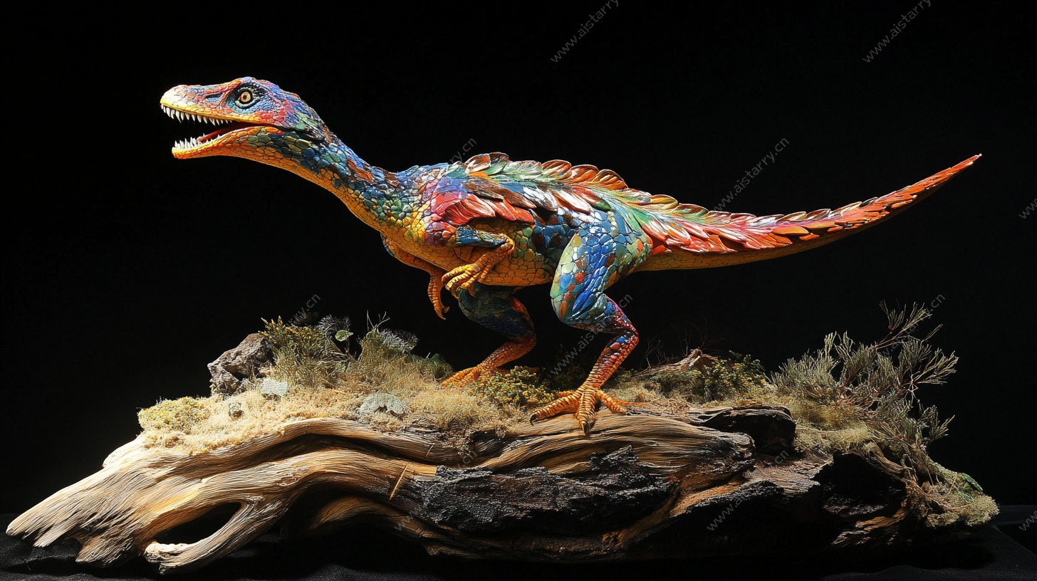 彩色恐龙模型摆件展示