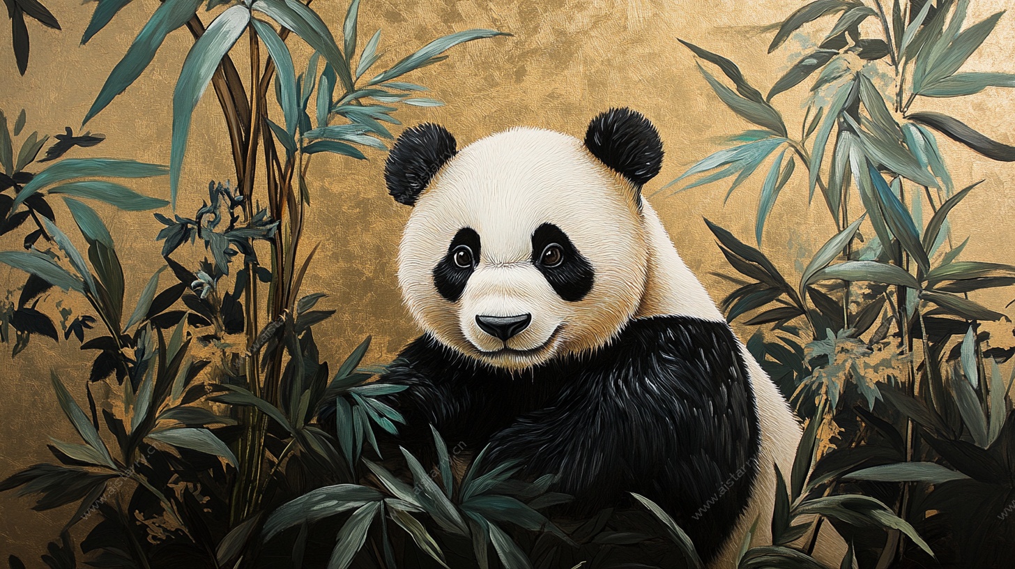 竹林中的熊猫