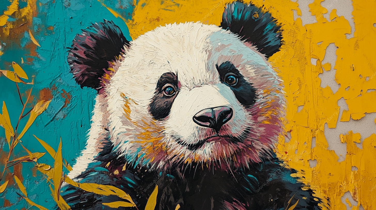 彩绘熊猫 灵动自然之美