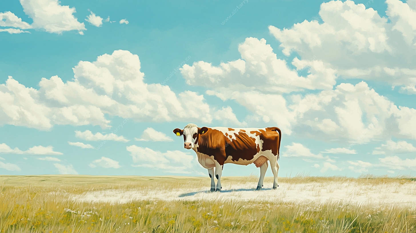 草原上的奶牛