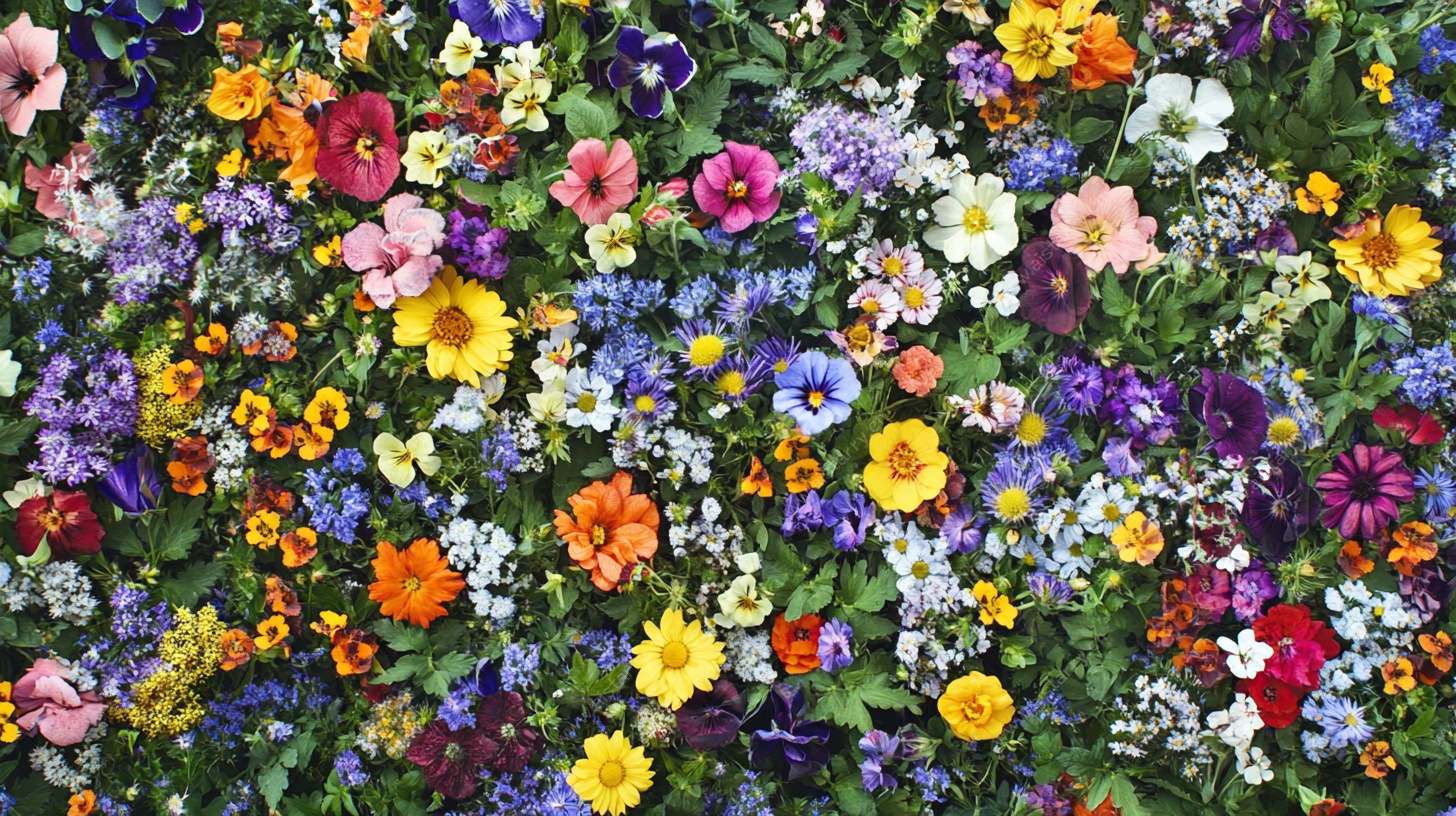 多彩花卉墙