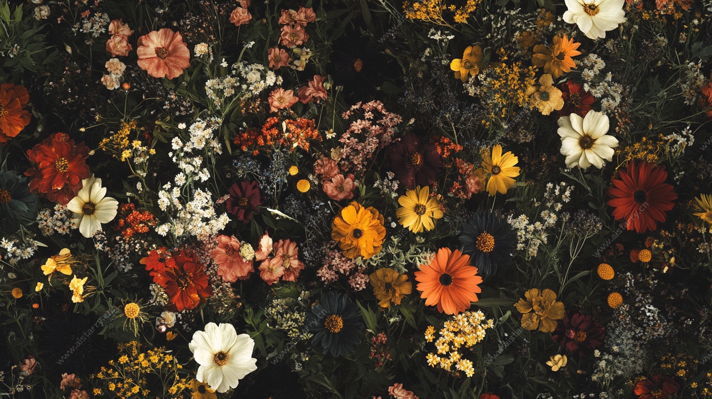 繁花似锦的自然花卉图景