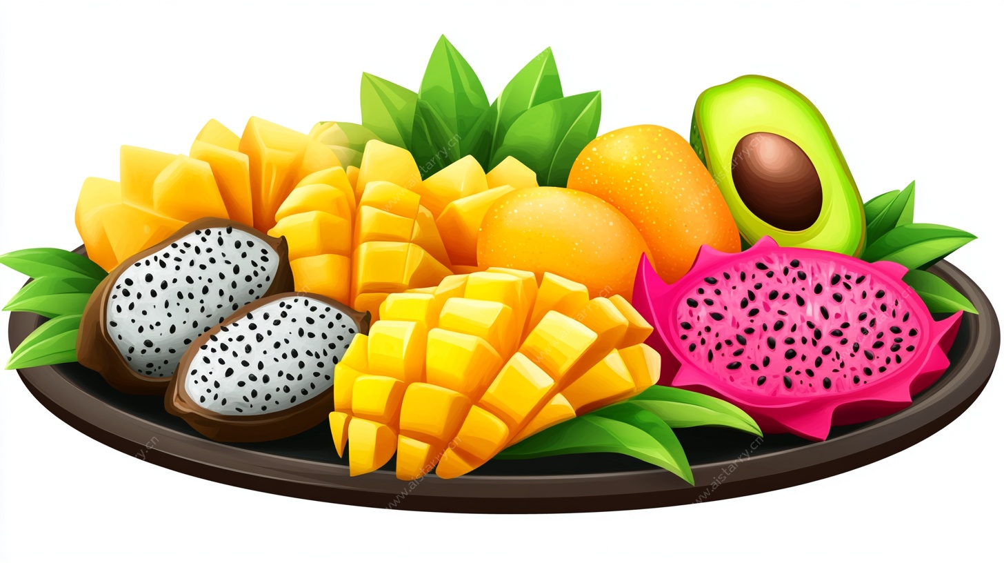 美味热带水果拼盘