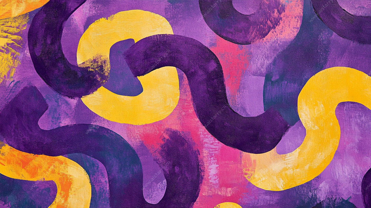 抽象多彩曲线艺术图案