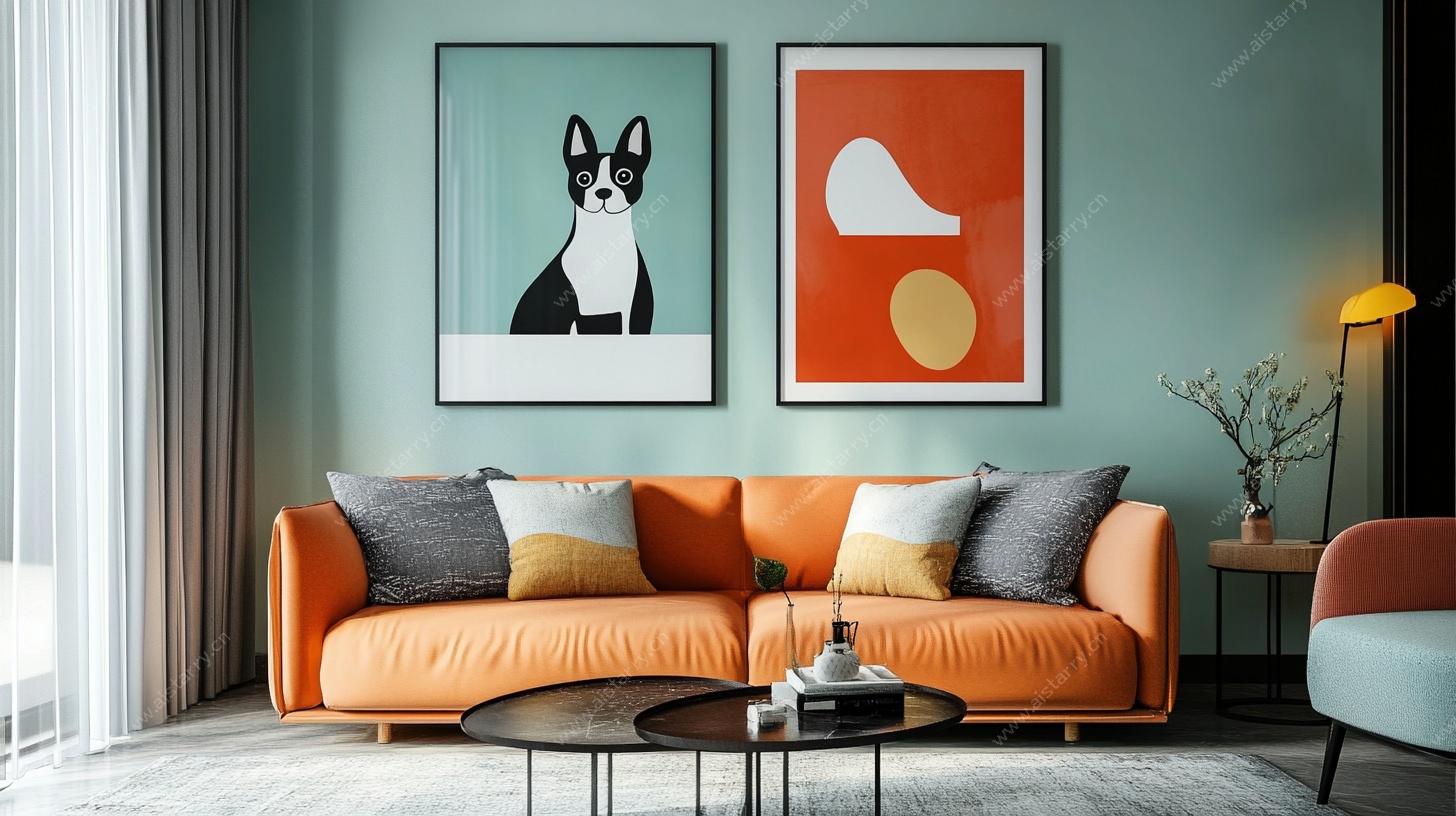 现代风客厅装饰挂画展示