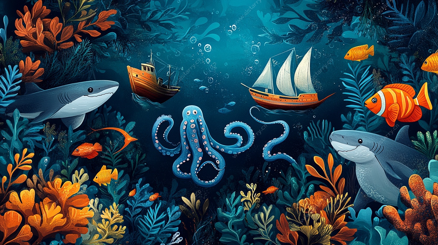 梦幻海底世界插画
