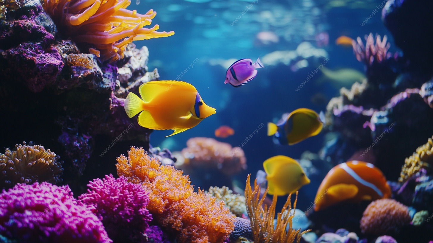 缤纷海底世界的热带鱼
