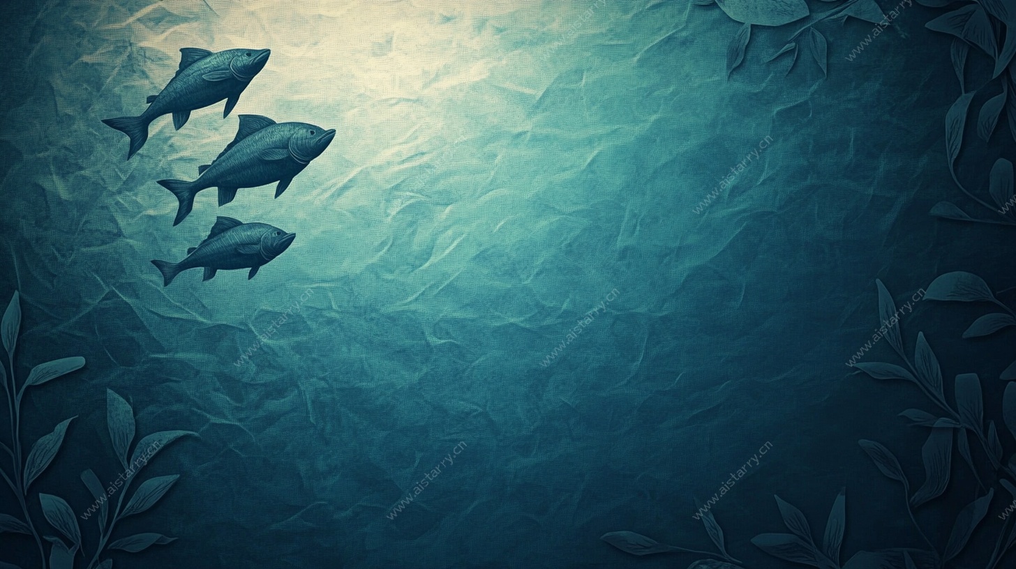 深海游鱼梦幻背景图