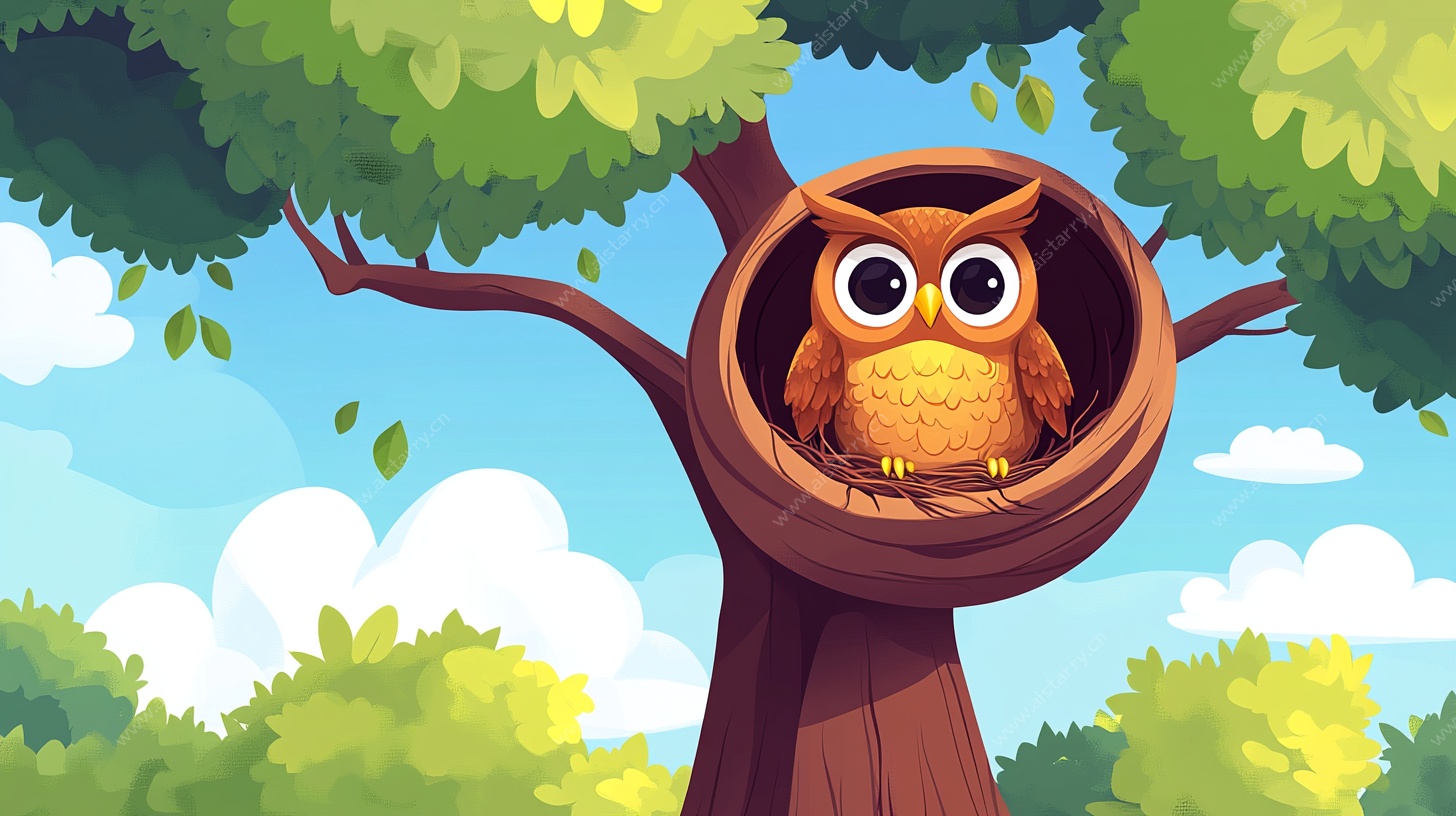 树洞里的猫头鹰