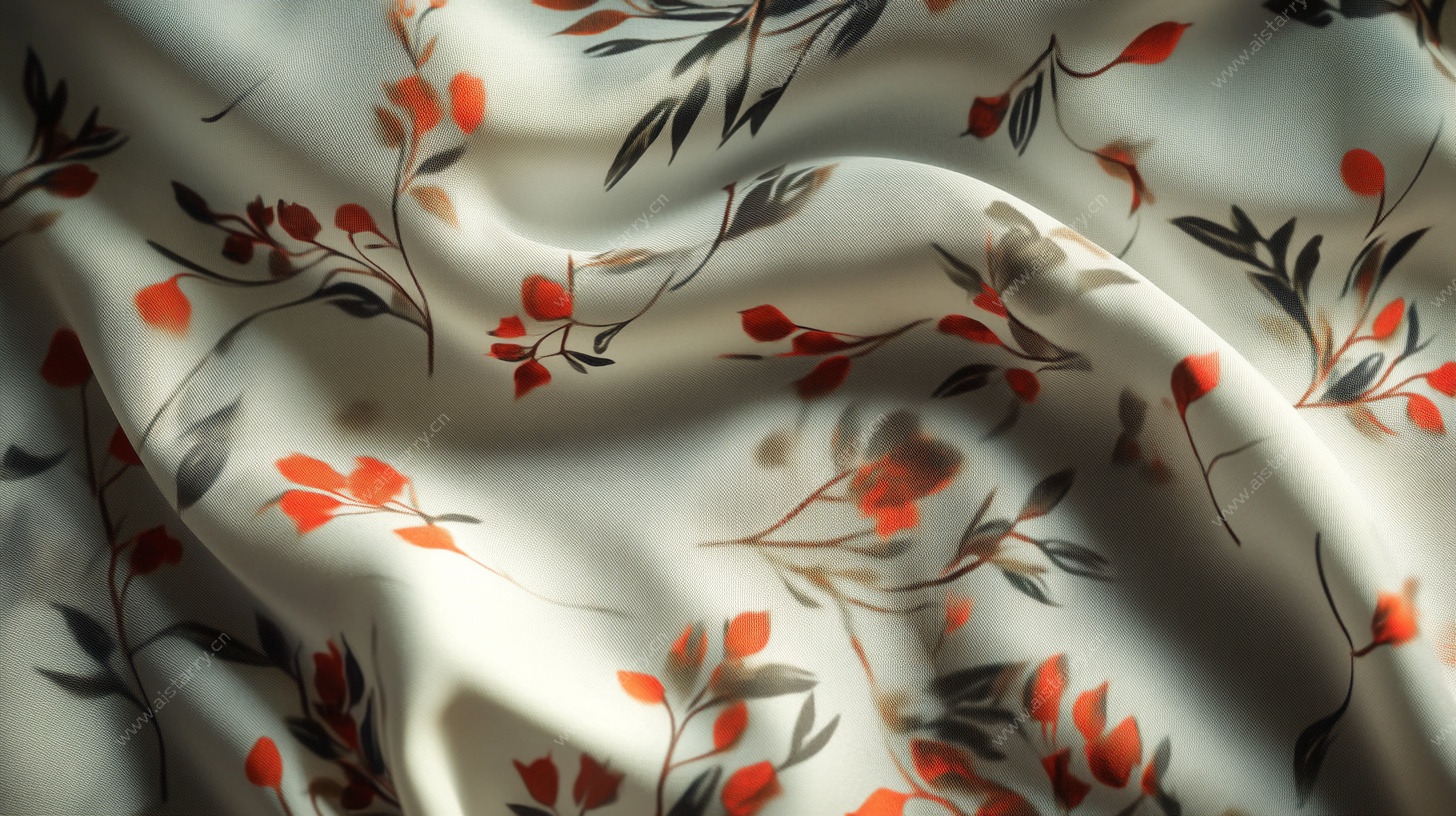 花卉图案丝绸面料