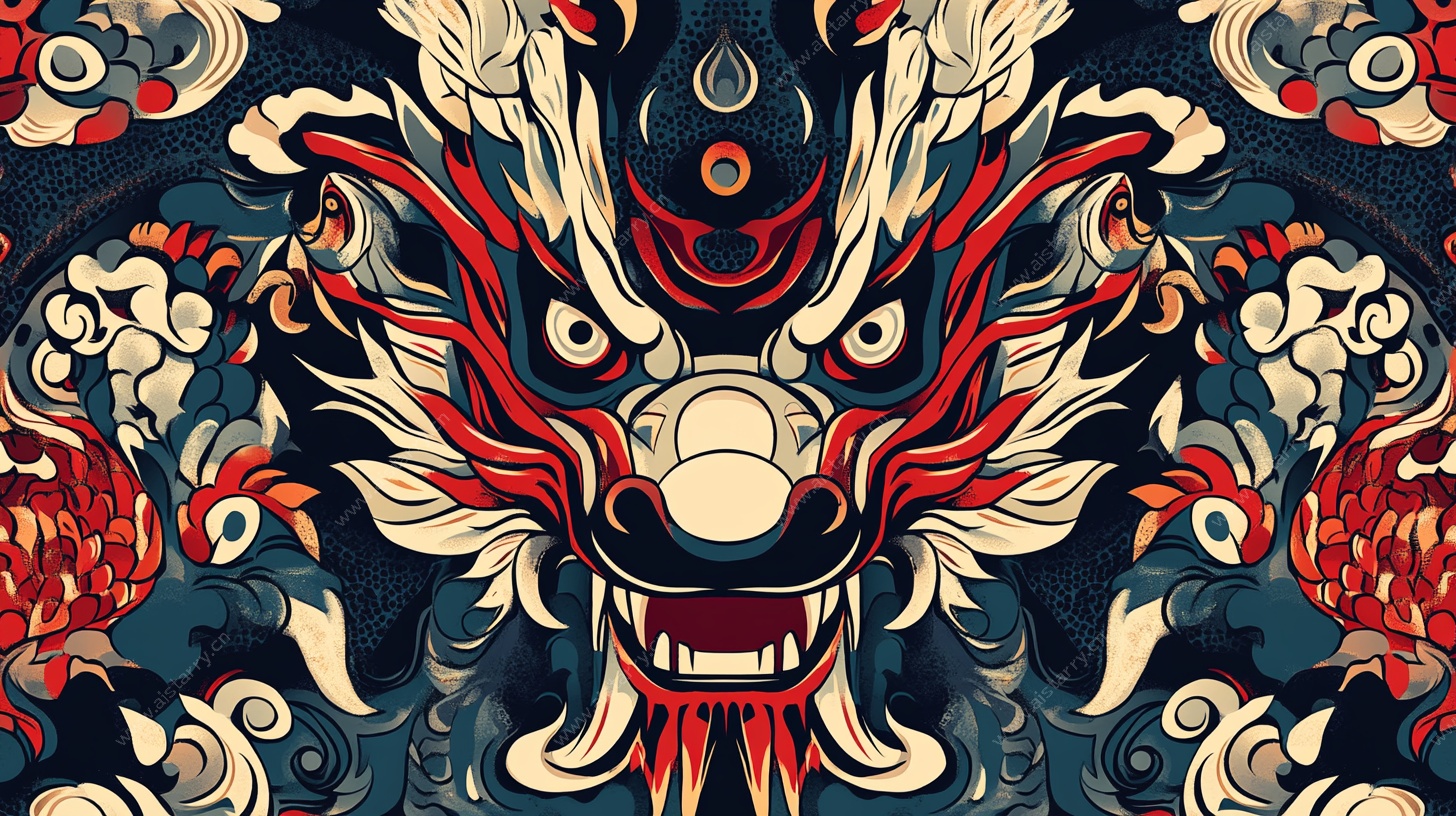 中式龙纹图案设计