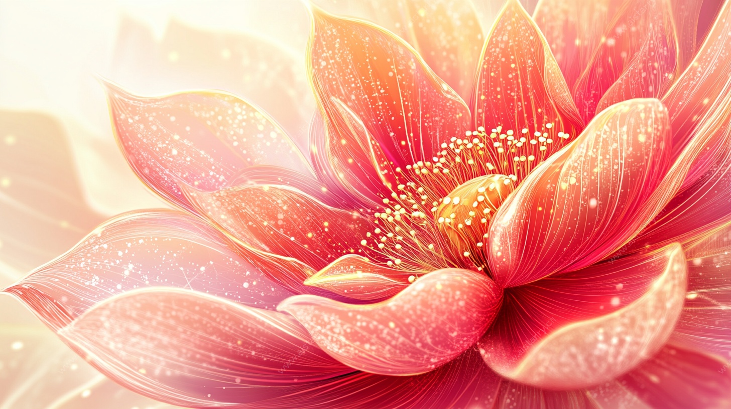 梦幻唯美的绽放花朵