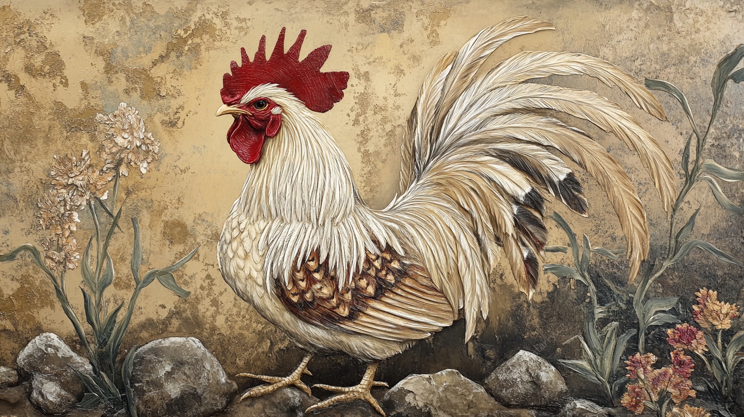 雄鸡图绘