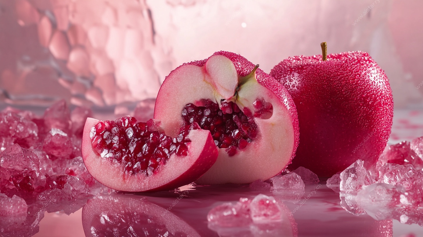 冰爽红石榴 诱人水果图