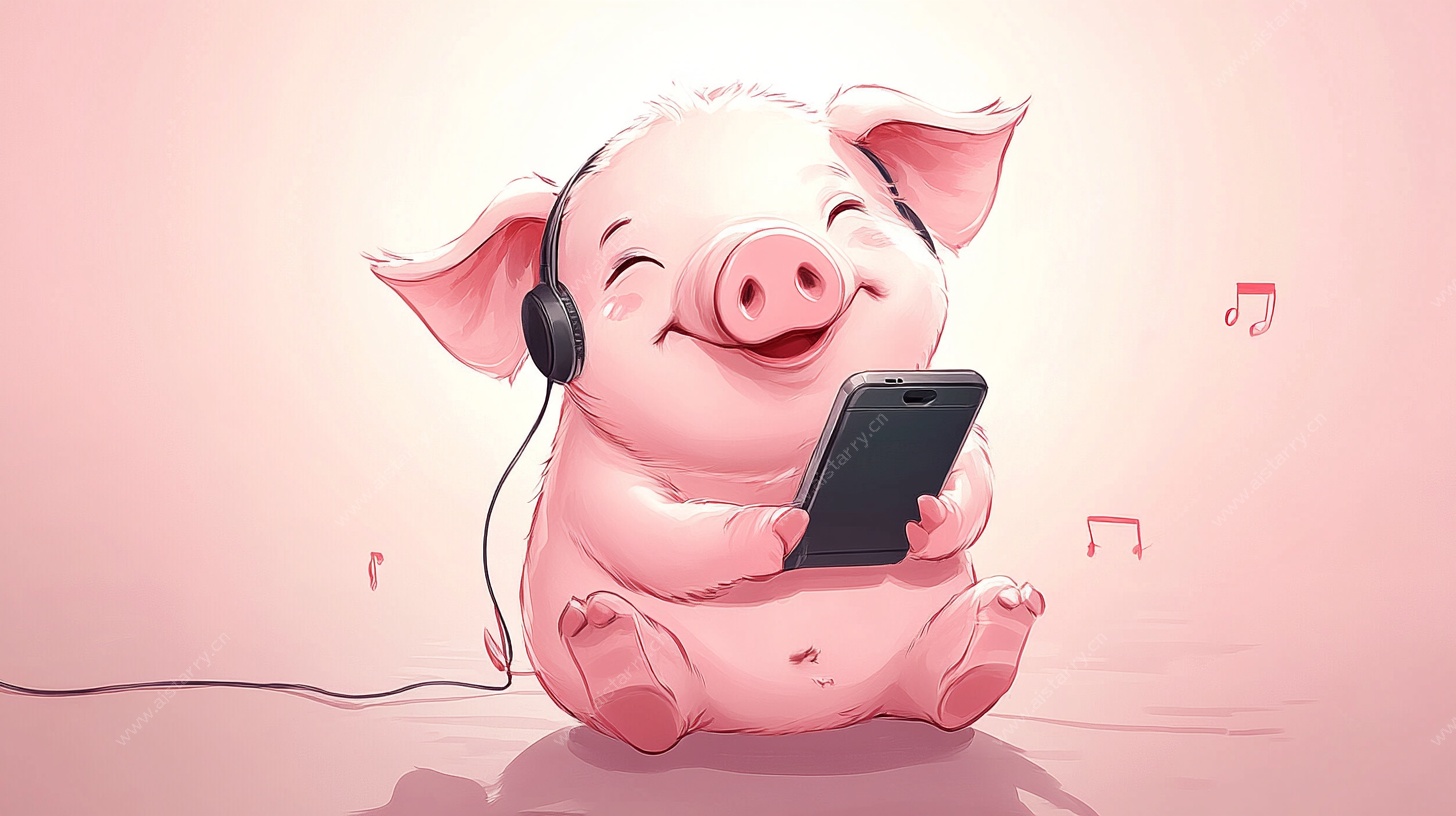 听歌的快乐小猪