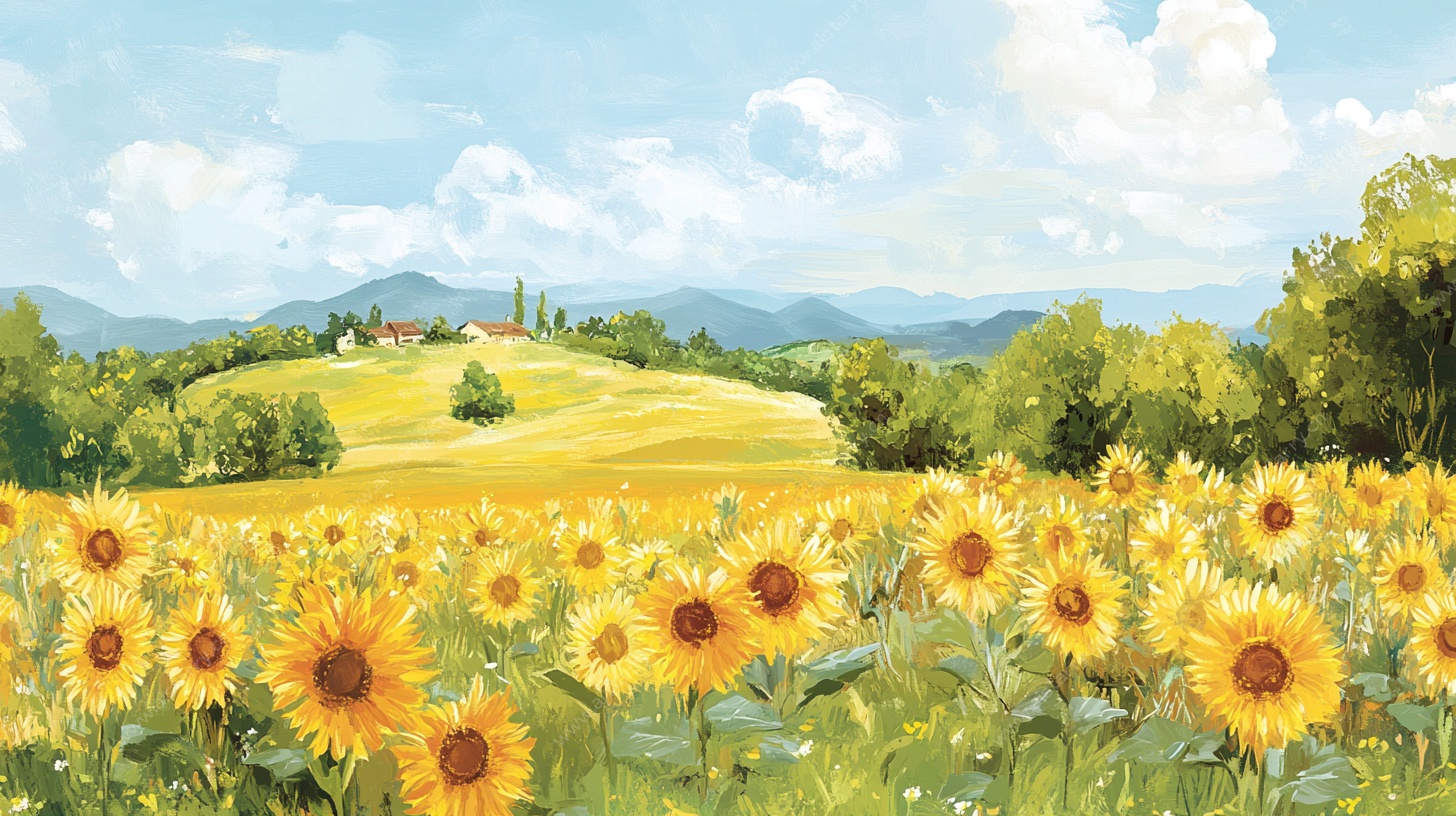 向日葵田野的美丽风光