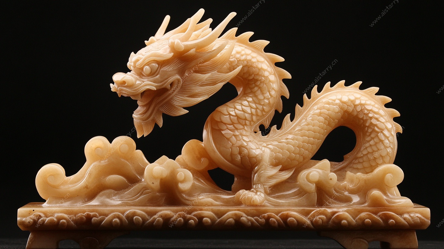 玉雕祥龙摆件