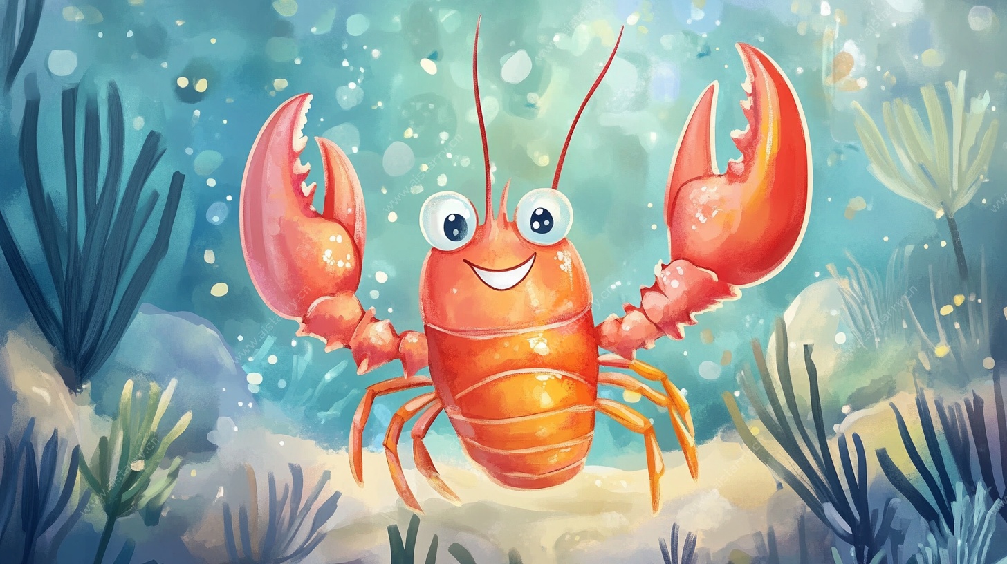 可爱的海底小螃蟹